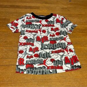 Jordan Red and Gray Short Sleeve Tee